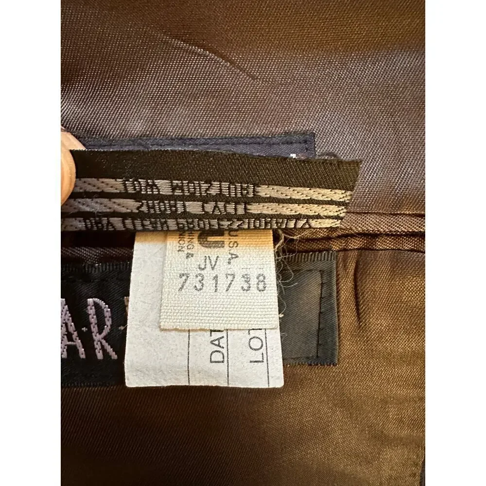 Authentic Vintage Burberry Men's Striped Blazer / Suit Jacket *See Measurements*